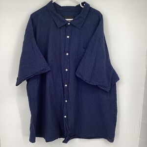 Men's Winston Big & Tall Short Sleeved Seersucker‎ Button up Shirt - 5XL